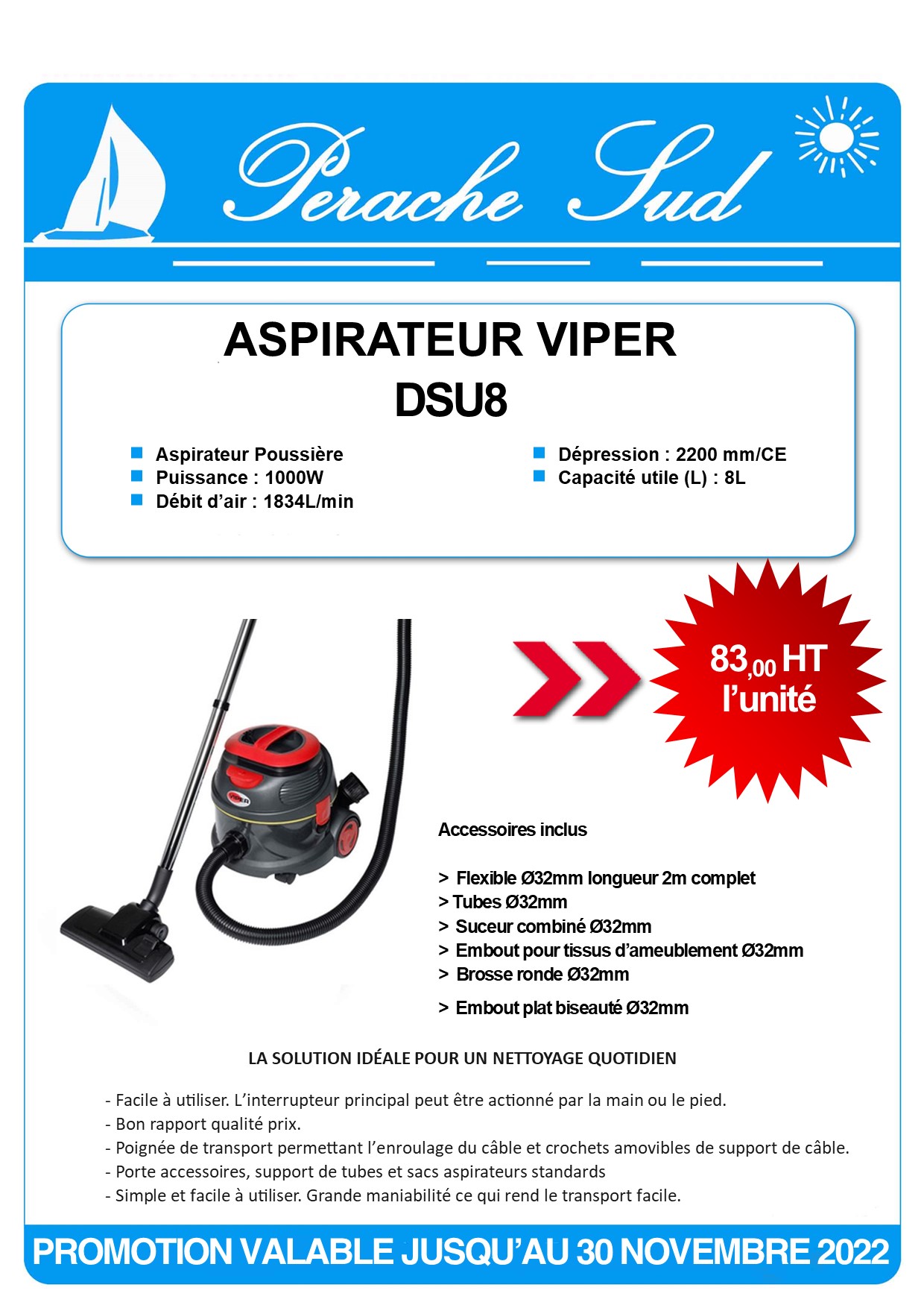 Promotion : Aspirateur Viper DSU8