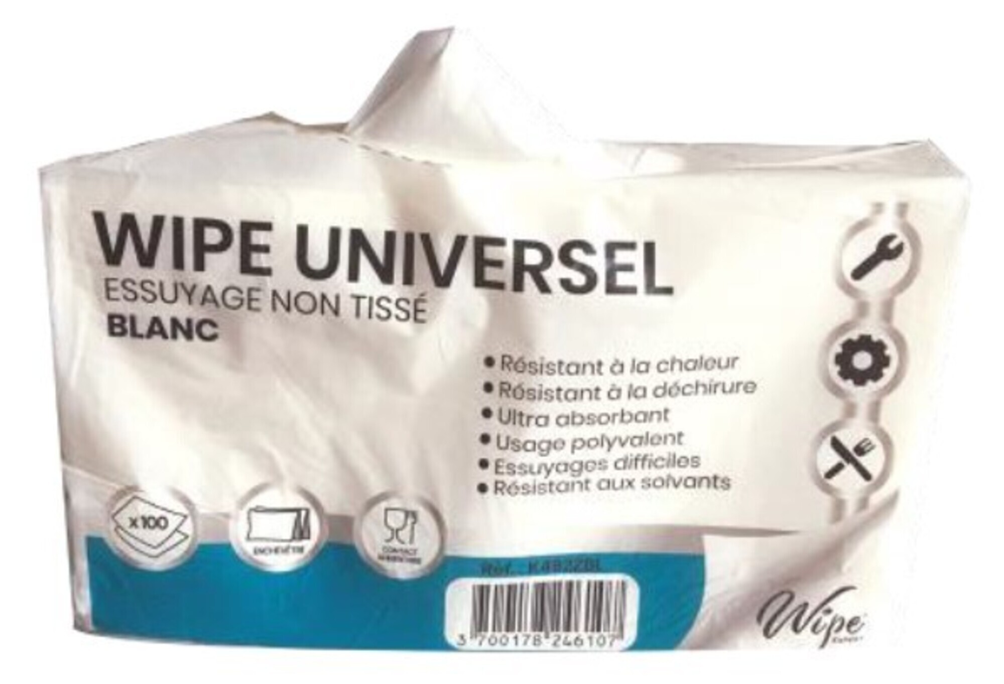 CHIFFON NON TISSE WIPE 5X100F - CARTON DE 500 