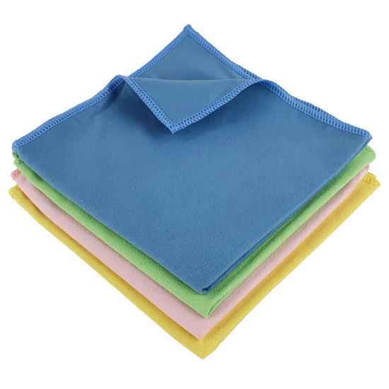 LAVETTE MICROFIBRE CHAMOISINE BLEUE-LE PAQUET DE 5