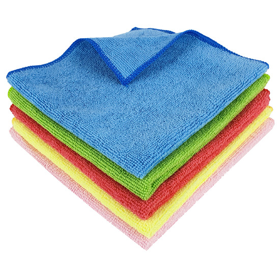 LAVETTE MICROFIBRE ROSE - LE PAQUET DE 5
