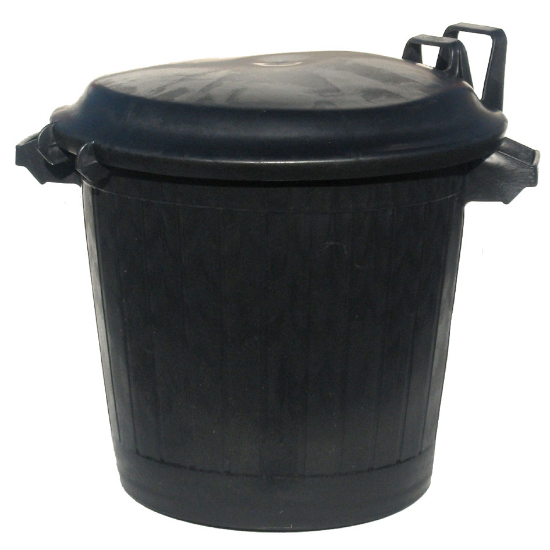 POUBELLE AVEC COUVERCLE 75L-BASSE UNITE