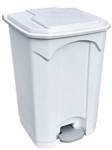 POUBELLE PEDALE PLASTIQUE 90L - BLANCHE UNITE