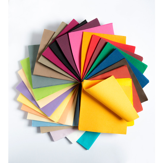 SERVIETTE DOUBLE POINT COULEUR VIVE 38X38 - LE CARTON